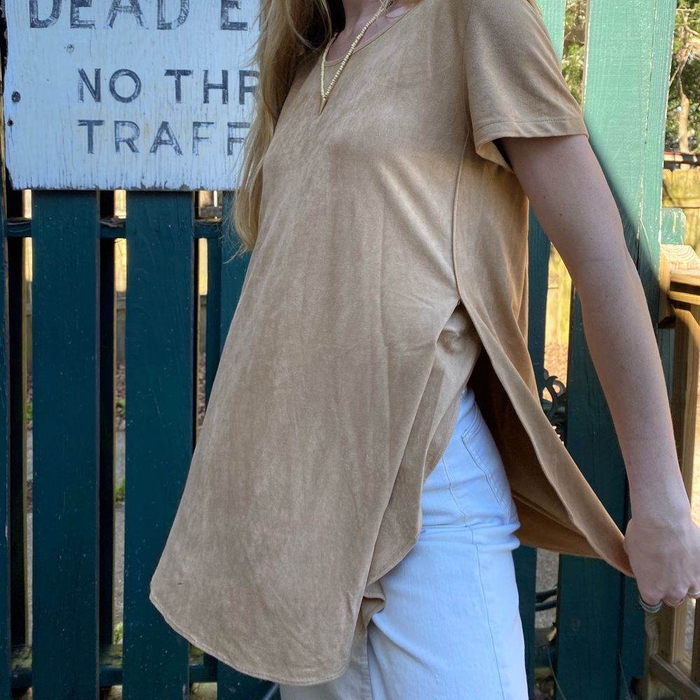Olivaceous Tan Soft Animal-Like Skin Top